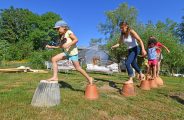 Sentier pieds-nus au jardin