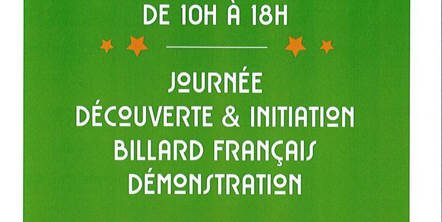 Journée découverte et initiation au billard français