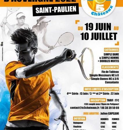 Tennis Tournoi Open des Portes d’Auvergne