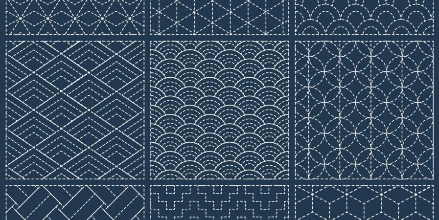 Broderie Sashiko grand modèle