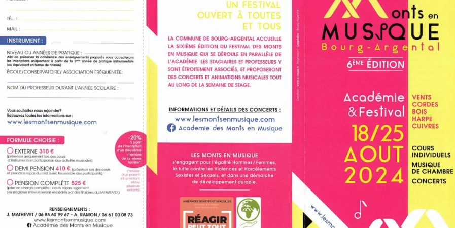 Académie « Monts en Musique » – 6ème édition