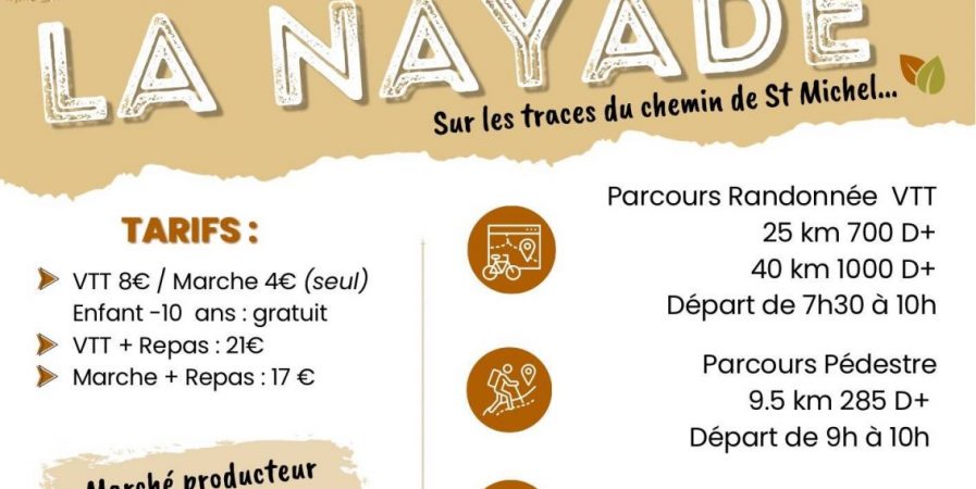 LA NAYADE sur les traces du chemin de St Michel
