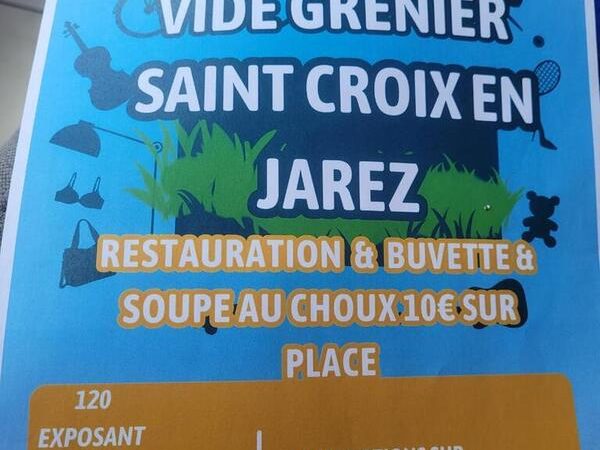 Vide greniers et soupe aux choux à Sainte-Croix-en-Jarez
