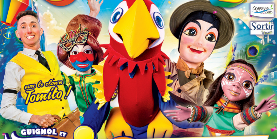 Guignol et Rio le majestueux perroquet