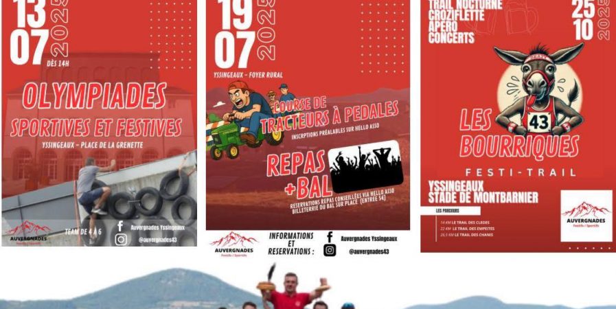 Course de tracteurs à pédales, repas et Bal
