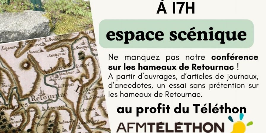 Conférence sur les hameaux de Retournac, au profit du Téléthon