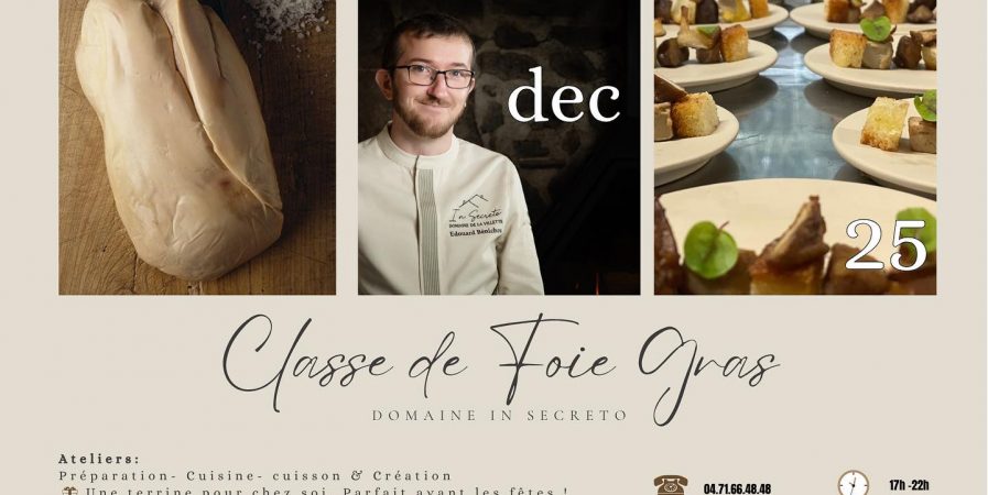 Atelier cuisine et repas : Classe de Foie Gras
