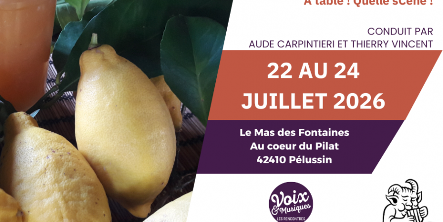 Stage Théâtre – À table, quelle sCène ! – Rencontres Voix & Musiques 2026