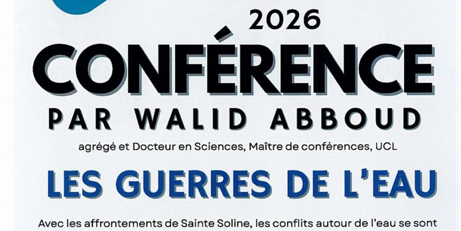 Conférence – Les guerres de l&rsquo;eau – par Walid Abboud