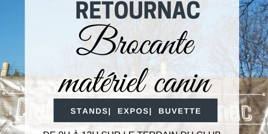 Brocante matériel canin