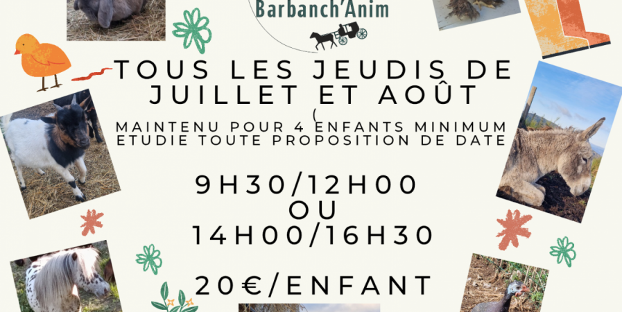 Demi-journée soigneur à le ferme « Barbanch&rsquo; Anim »