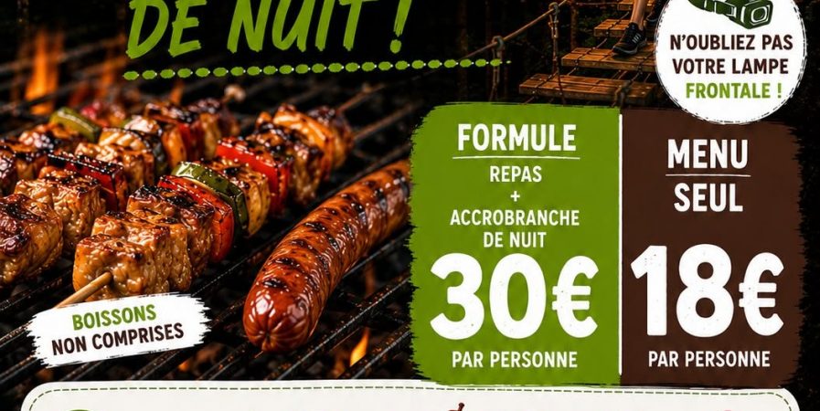 Soirée Barbecue et Accrobranche de Nuit