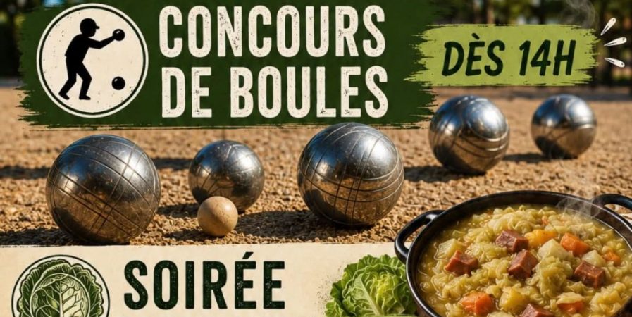 Concours de Boules, soirée Soupe aux Choux  et Concert