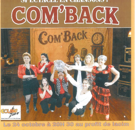 LA COMÉDIA – Spectacle en chansons : COM’BACK