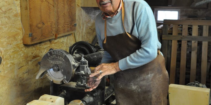 Visite de l’atelier du sabotier